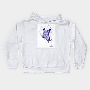 Lavender Butterfly Kids Hoodie